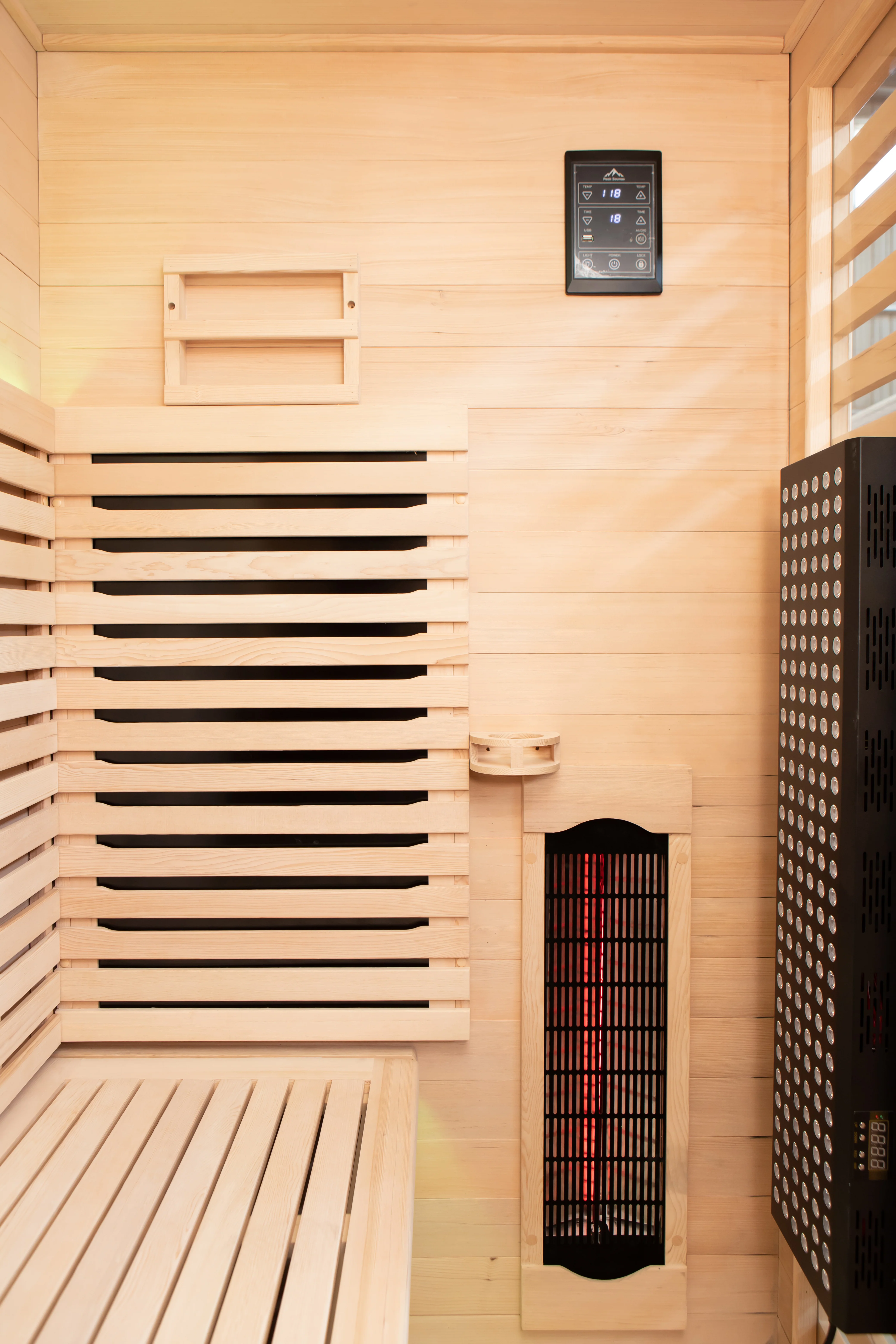 Denali 3-Person Full Spectrum Infrared Sauna with Full-Body Medical-Grade Red Light Therapy & Smart WiFi App Control - Image 22