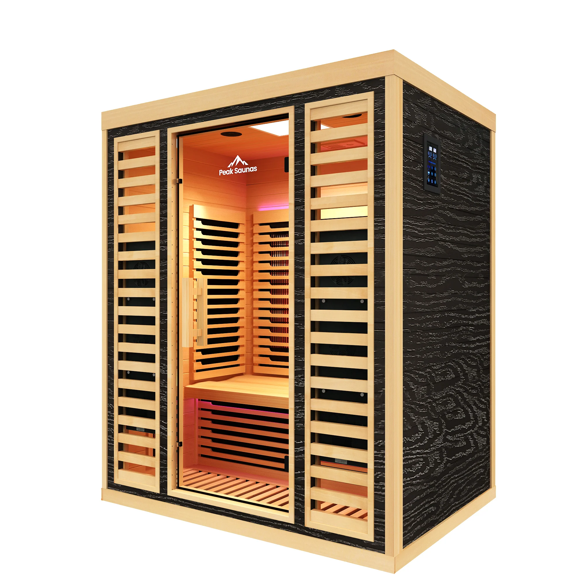 Denali 3-Person Full Spectrum Infrared Sauna with Full-Body Medical-Grade Red Light Therapy & Smart WiFi App Control - Image 4