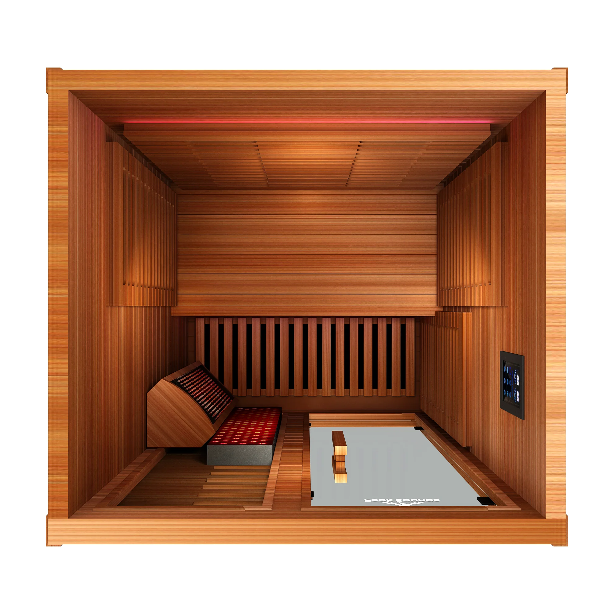 Fuji 2-Person Full Spectrum Infrared Sauna with Full-Body Medical-Grade Red Light Therapy & Smart WiFi App Control - Image 3
