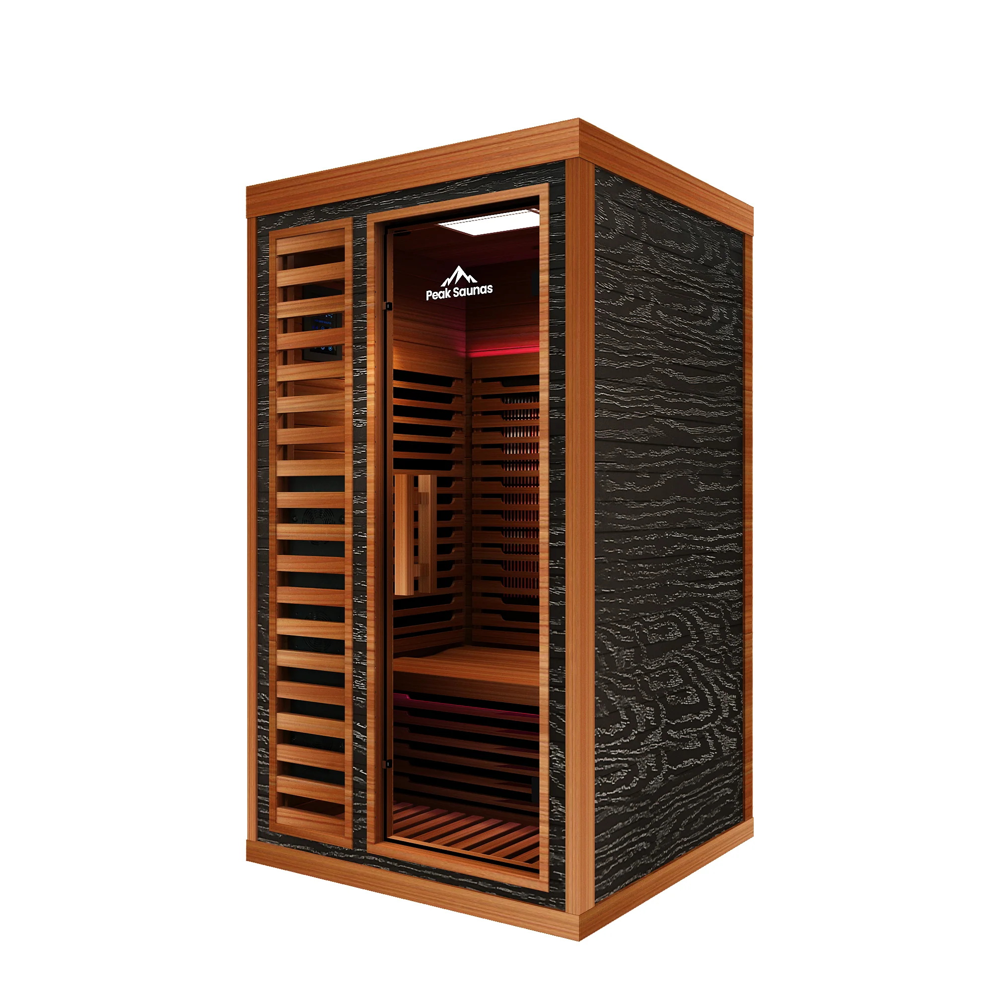 Rainier 1-Person Full Spectrum Infrared Sauna with Full-Body Medical-Grade Red Light Therapy & Smart WiFi App Control - Image 11