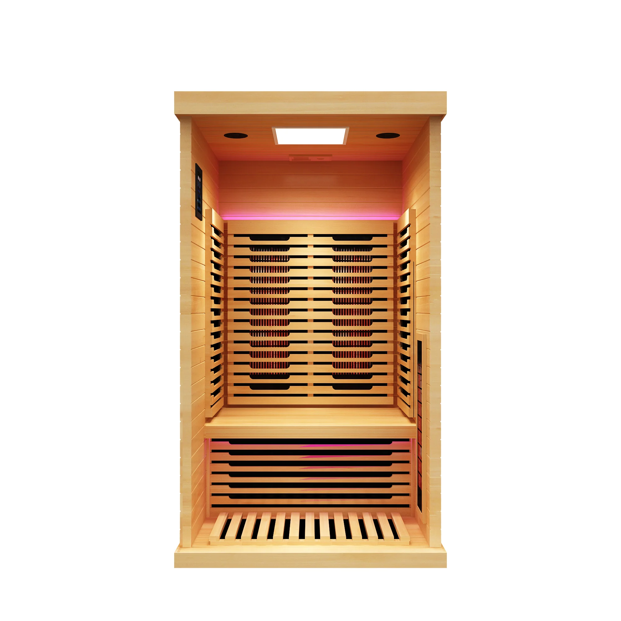 Shasta 1-Person Full Spectrum Infrared Sauna with Full-Body Medical-Grade Red Light Therapy & Smart WiFi App Control - Image 3