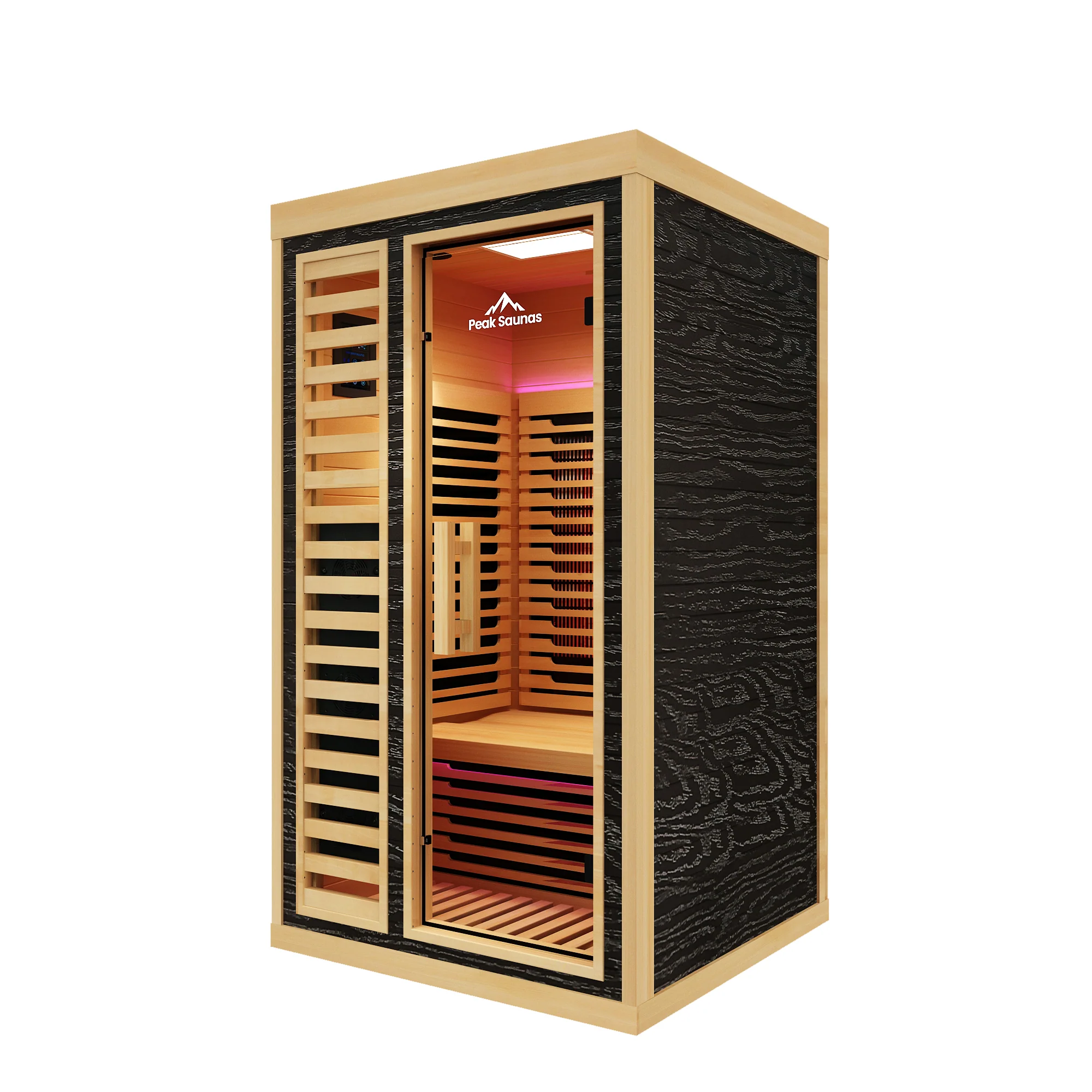 Shasta 1-Person Full Spectrum Infrared Sauna with Full-Body Medical-Grade Red Light Therapy & Smart WiFi App Control - Image 6