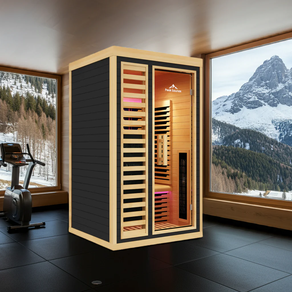 Shasta 1-Person Full Spectrum Infrared Sauna with Full-Body Medical-Grade Red Light Therapy & Smart WiFi App Control - Image 9